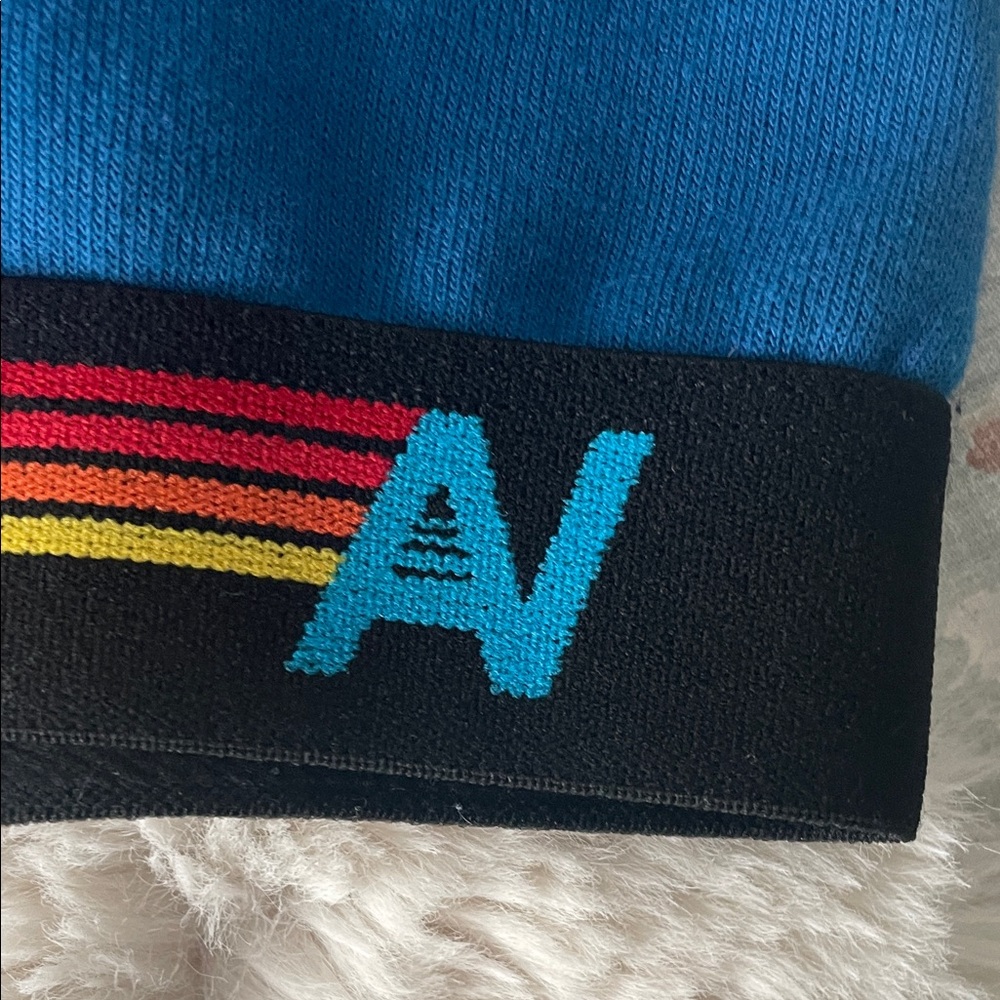 Aviator Nation Logo Striped sleeveless hoodie. - Picture 3 of 6